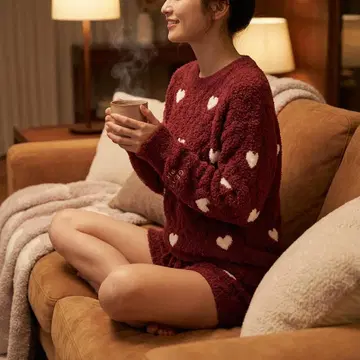 gelato pique 하트 아란 풀오버 & 숏팬츠 SET