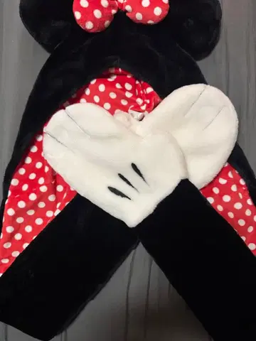 미니 팬캡 머플러 장갑 세트 디즈니