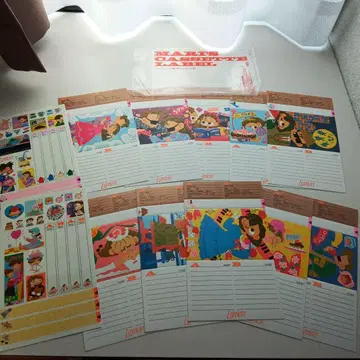 1 초레어 쇼와 레트로 레몬 빌리지 부록 카세트 라벨 씰 팬시