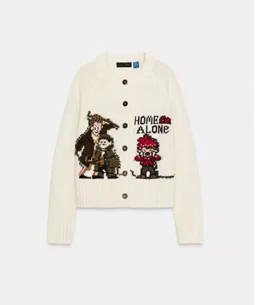 나 홀로 집에 캐릭터 니트 가디건