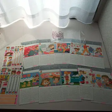 2초레어 쇼와 레트로 레몬빌리지 부록 카세트 라벨 씰 팬시