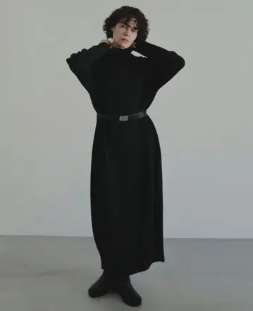 anuke Cocoon Knit Onepiece 36 BLACK