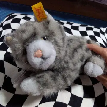 그레이 고양이 봉제 인형 슈타이프 Steiff