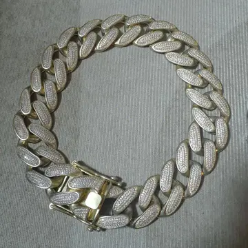 30mm 초와이드 골드 목걸이 블링블링 센터 버클