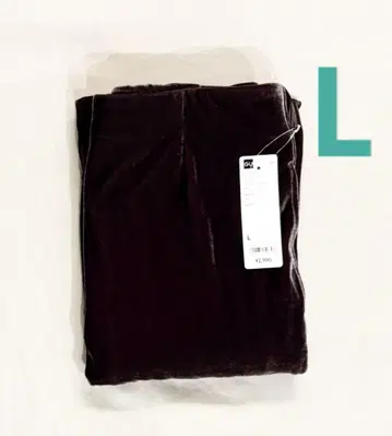 택 포함 새상품 GU 벨로아 내로우 맥시 스커트 L 다크 브라운 지유