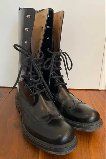 새상품급 JIL SANDER 질 샌더 가죽 레이스업 숏부츠