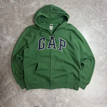 y2k 00s GAP 집업 후드티 지퍼 후드티 그린