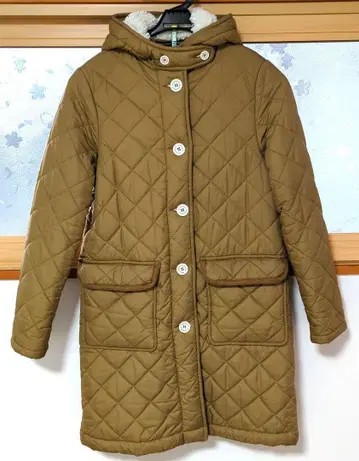 클리닝 완료 트래디셔널 웨더웨어 퀼팅 코트 베이지 36