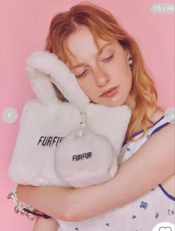 미개봉 신상 FURFUR 에코 퍼 토트백 IVR