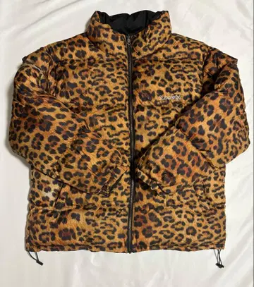 subciety 충전솜 리버서블 자켓 레오파드 x 블랙