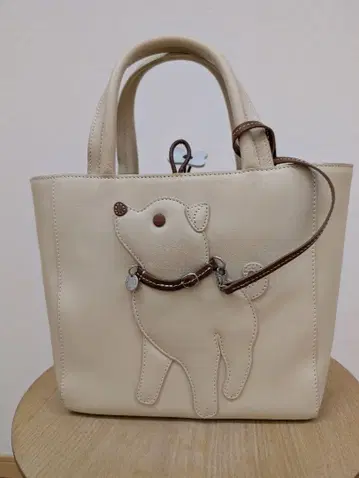 요코하마 모토마치 Kitamura 키타무라 강아지 핸드백 아이보리