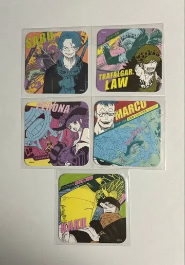 원피스 아트 코스터 사보 로우 마르코 페로나 카쿠 5세트