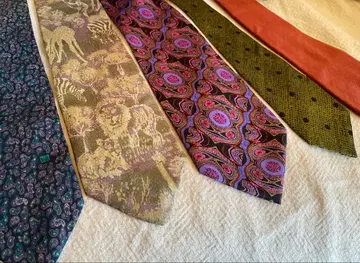 빈티지 실크 넥타이 5개 세트