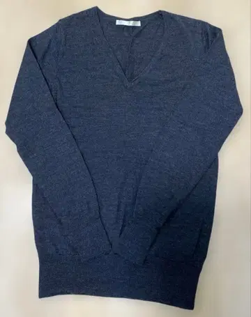 URBAN RESEARCH DOORS 다크 그레이 V넥 스웨터 울