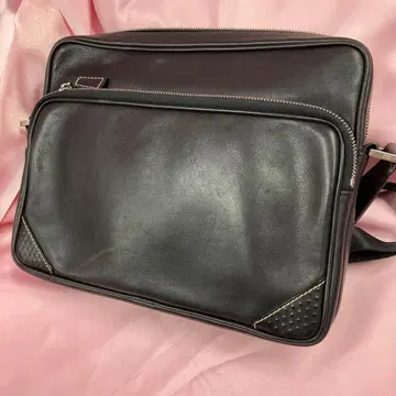 던힐 천연 가죽 숄더백