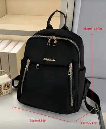 블랙 나일론 백팩