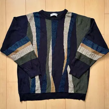 90s 3D 니트 올 패턴 쿠기풍