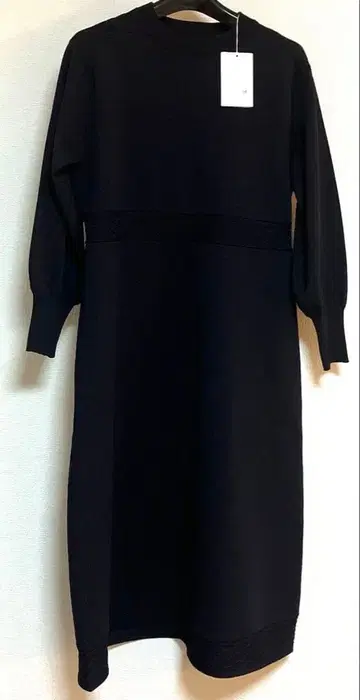 JUDY 네이비 긴팔 니트 롱 원피스