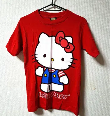 USA 제조 90s 헬로키티 Changes 티셔츠 빨간색 L