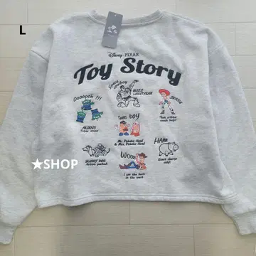 디즈니 토이스토리 자수 숏 기장 맨투맨 속기모 L