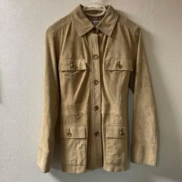 내추럴 뷰티 베이직 베이지 스웨이드 자켓