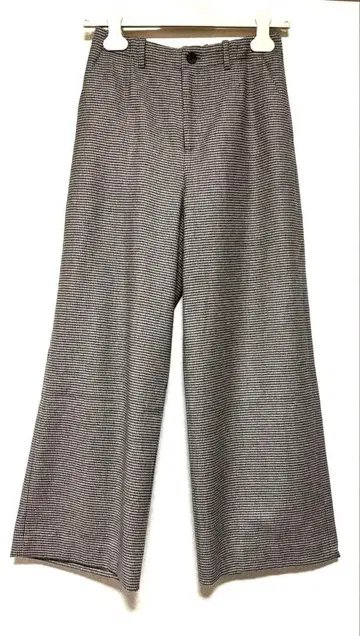 GALERIE VIE 울 와이드 팬츠 체크 브라운