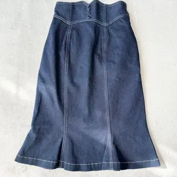 새상품급 안나수이 앙제 머메이드 데님 스커트 성숙 캐주얼