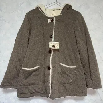 후드 부착 브라운 아우터 F 사이즈