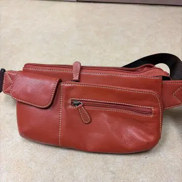 천연 가죽 웨스트 파우치