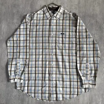 O452 CHAPS 랄프 로렌 체크 셔츠 빅 루즈 오버사이즈