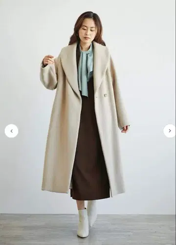 루니 백 플레어 코트 베이지 36