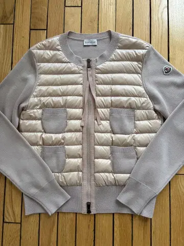 Moncler 다운 자켓풍 가디건 베이지