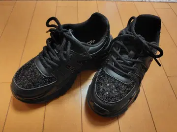 ORiental TRaffic 스팽글 블랙 스니커즈