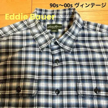고품질 Eddie Bauer 체크 셔츠 XL 90s~00s 빈티지