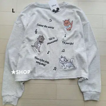 디즈니 아리스토캣 마리 자수 트레이닝복 숏 기장 L