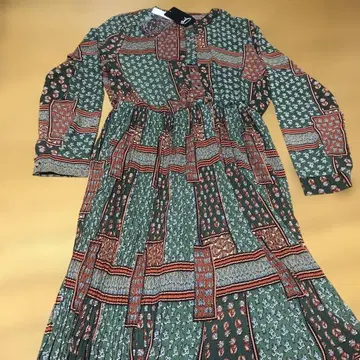 Meridian 그린 계열 꽃무늬 셔츠 원피스