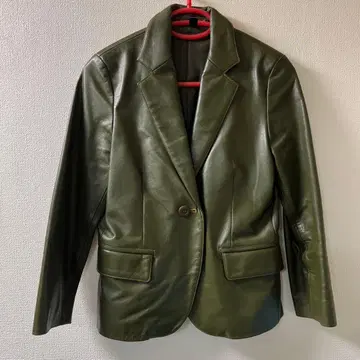 WR (더블알) 올리브 그린 가죽 블레이저