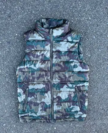 Gap 다운 베스트 xs 카모플라쥬 y2k 시크 스타일 헤이세이 갸루