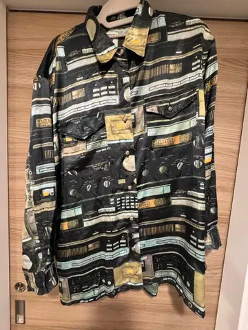 MOSCHINO JEANS 그래픽 긴팔 셔츠 모스키노