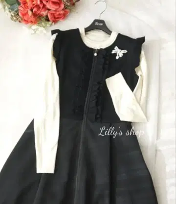 르네 프론트 지퍼 원피스