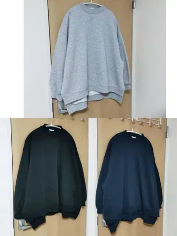 GU 속기모 오버 사이즈 맨투맨 3개 세트