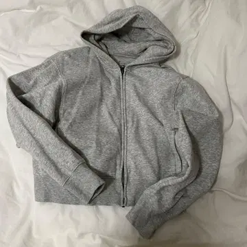 무인양품 짧은 기장 풀 집업 후드티