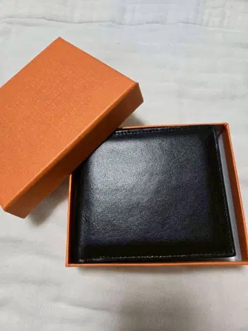 고급 남성용 이단 접이식 가죽 안티스키밍 가죽 지갑 블랙 선물