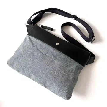 소메스 안장 숄더백 캔버스 가죽 크로스바디