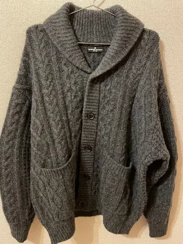 GU x ENGINEERED GARMENTS 케이블 숄카라 가디건