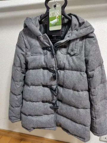 더플 다운 코트 후드 부착