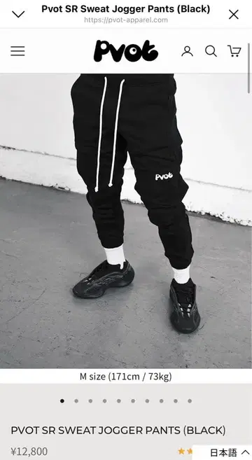 Pvot SR Sweat Jogger Pants (블랙)
