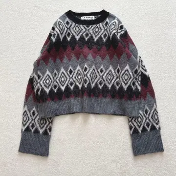 마린프랑세즈 다이아 자카드 빅 풀오버 올 패턴 오버 사이즈