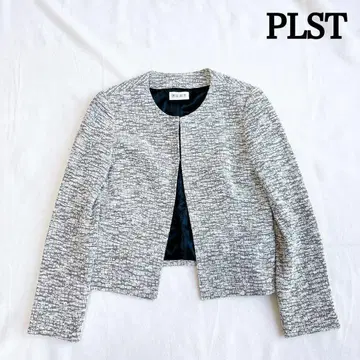 [새상품급] 플라스테 노카라 자켓 트위드 엄마 여성 수트 졸업식 입학식