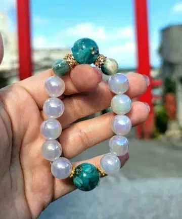 어둠 되돌리는 푸른 부적 오르가나이트 팔찌